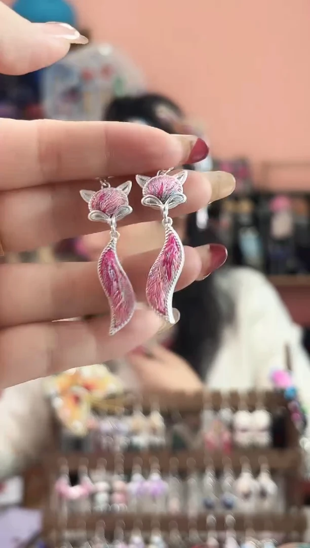 织绣艺枝独绣手工饰品135