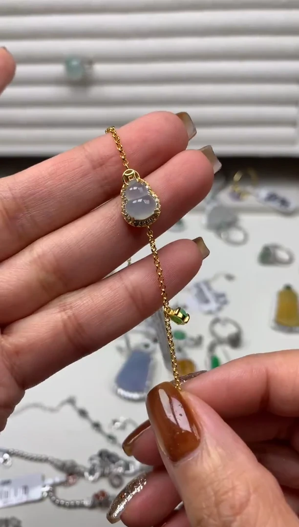 银S925镶嵌戒指翡翠手链8