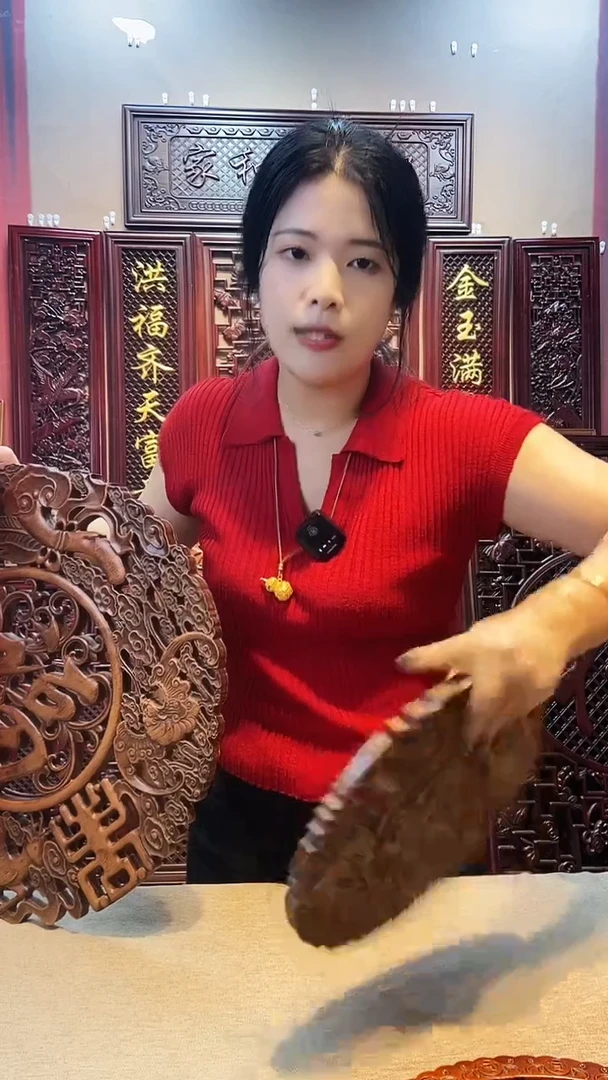 香樟木木雕款28厘米油漆款福禄寿喜