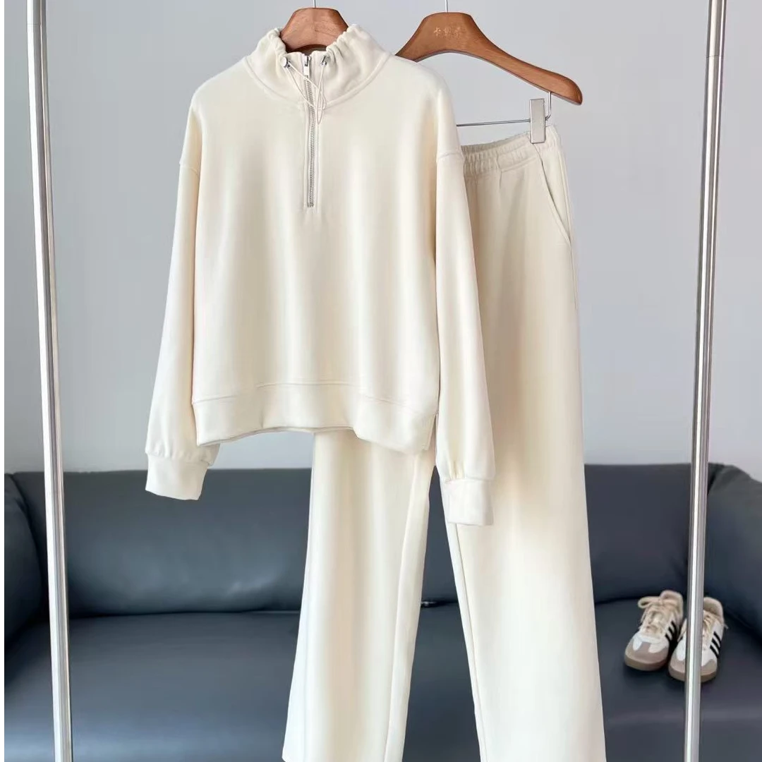 NE2025春款半拉链时尚减龄套装8331Q