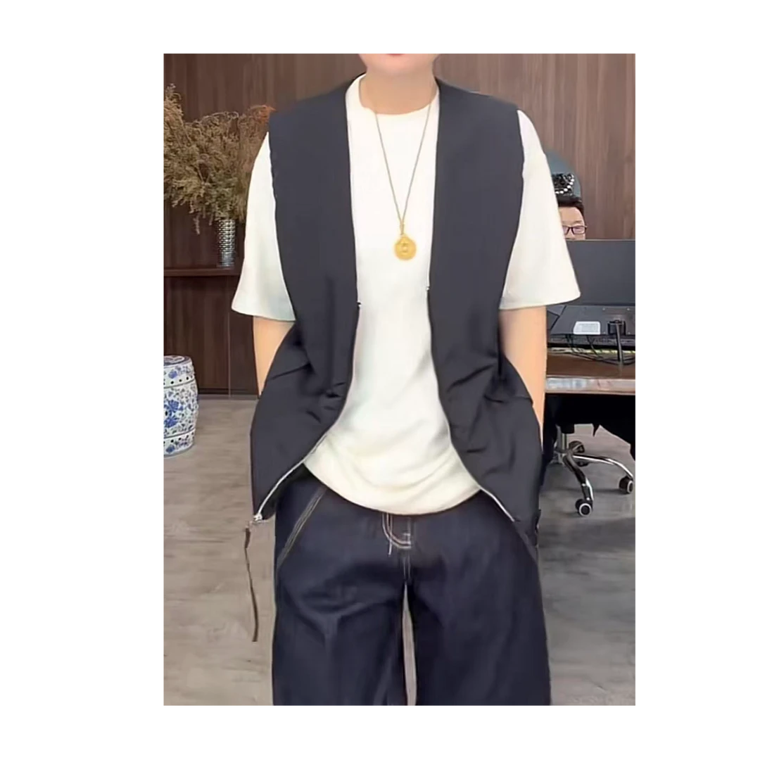 SANHA&MIYA《精干百搭黑马夹》含桑蚕丝填充超轻超柔V领休闲马夹