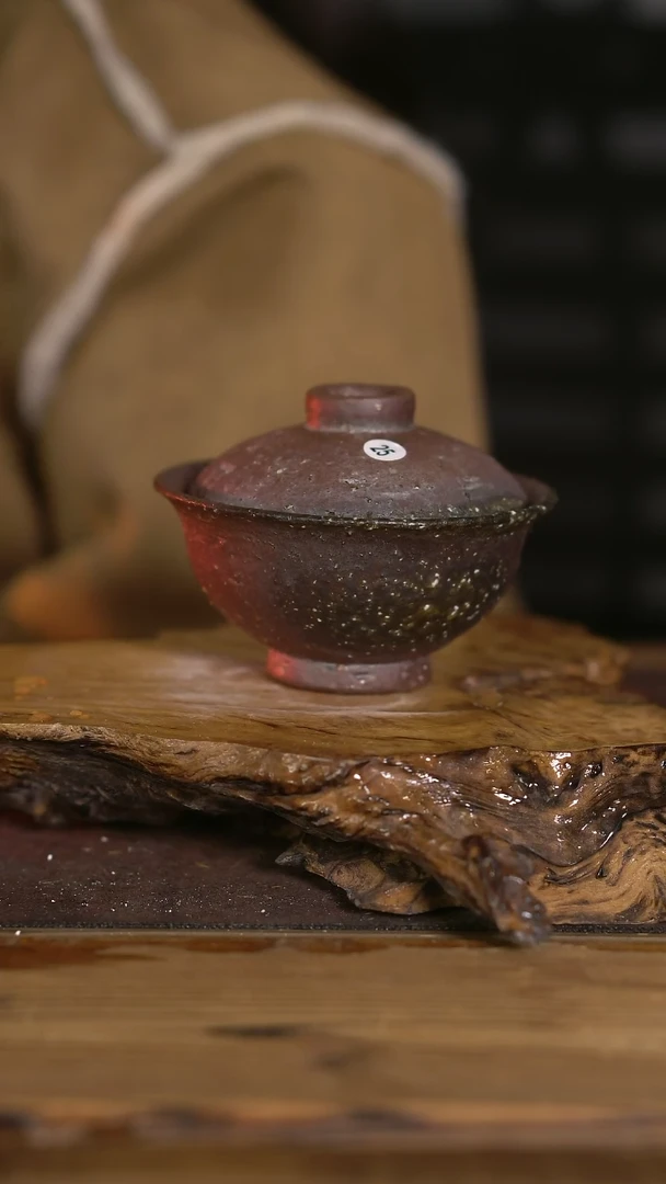 景德镇纯柴烧  粗陶盖碗 25