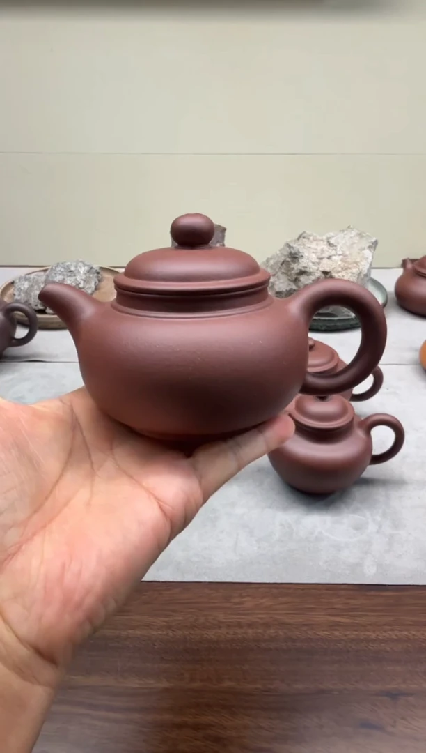 茶壶紫砂5*5280CC底槽青玫红半手厂壶