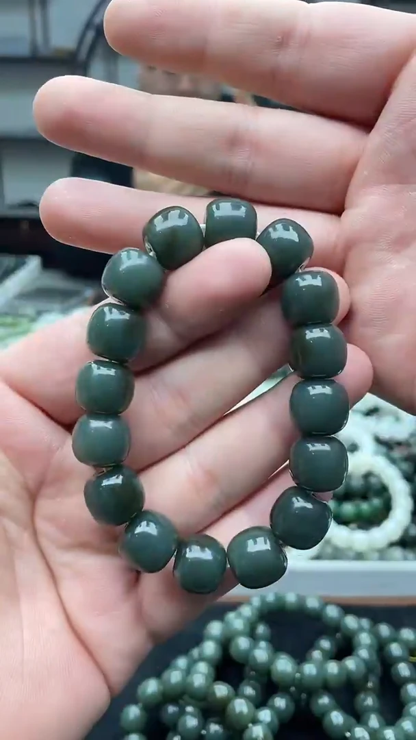未镶嵌手串和田玉纯天然新疆且末蓝14