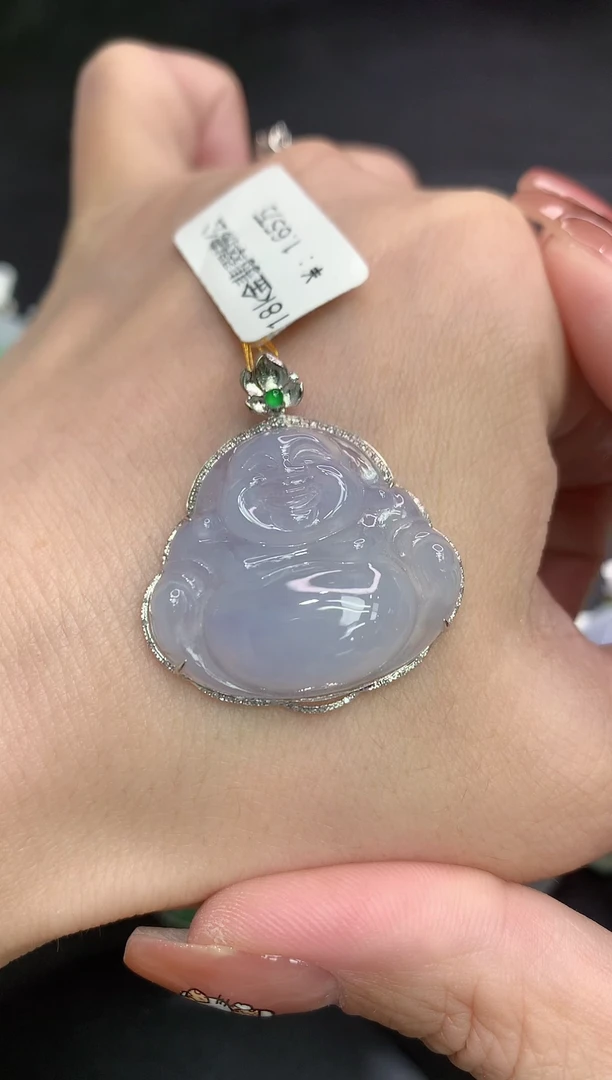 吊坠(不含链)18K金镶嵌翡翠111