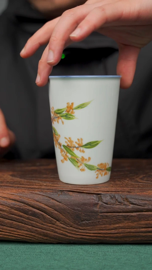 【闪购商品】瓷片103寻一缕瓷香杯釉下手工手绘瓷器