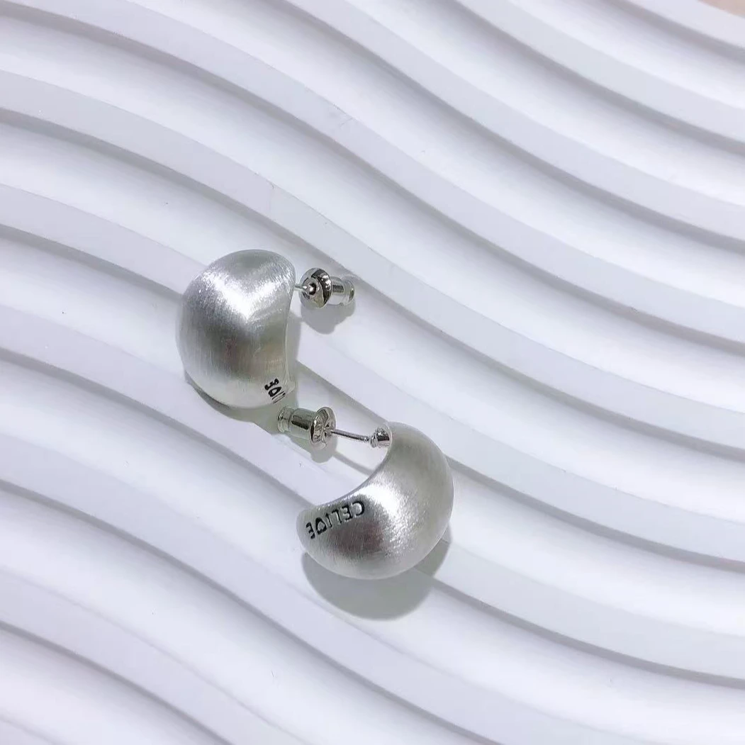 合金耳饰 【 雨•美 推荐 】百搭拉丝耳钉