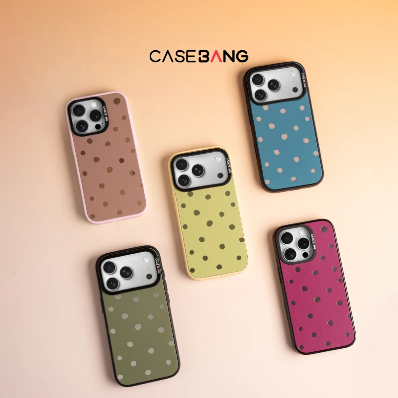 CASEBANG波点秋冬新色适用苹果iPhone17/16promax磁吸手机壳ins风
