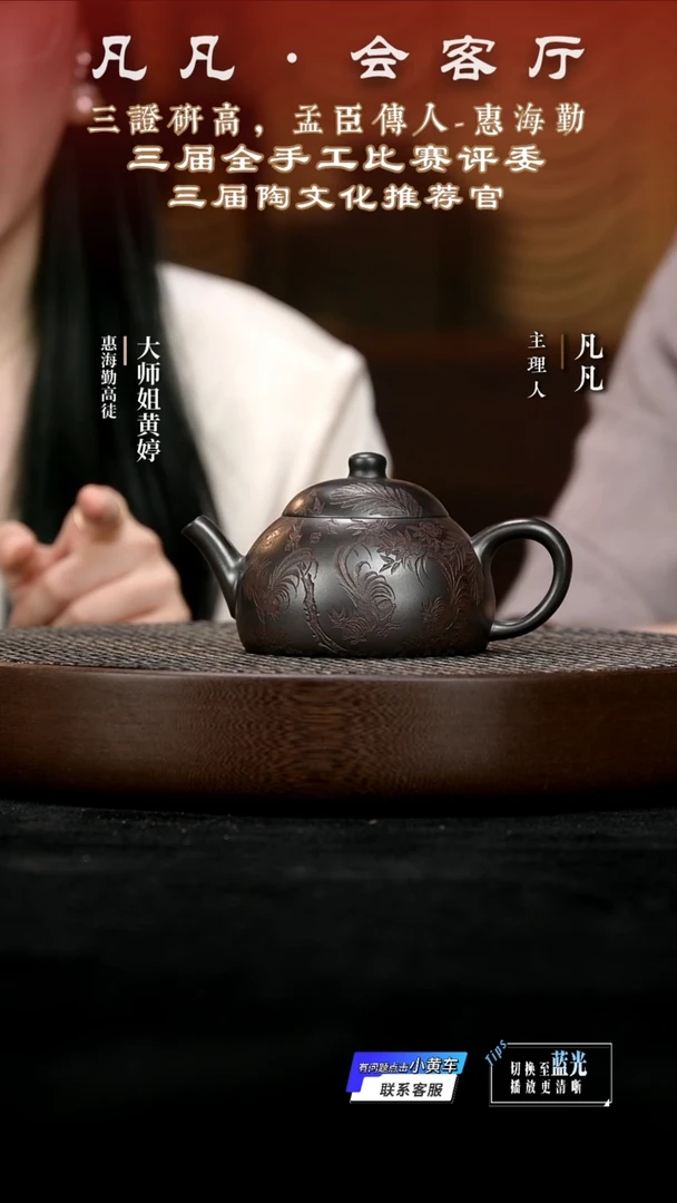 茶壶紫砂JW惠海勤64 笠荫龙潭乌泥260cc