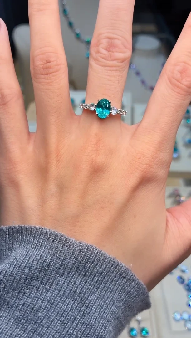 银S925镶嵌戒指碧玺00000