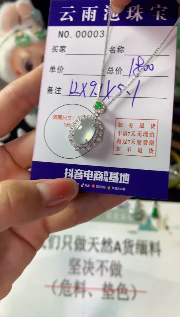 颈饰银S925镶嵌翡翠翡翠