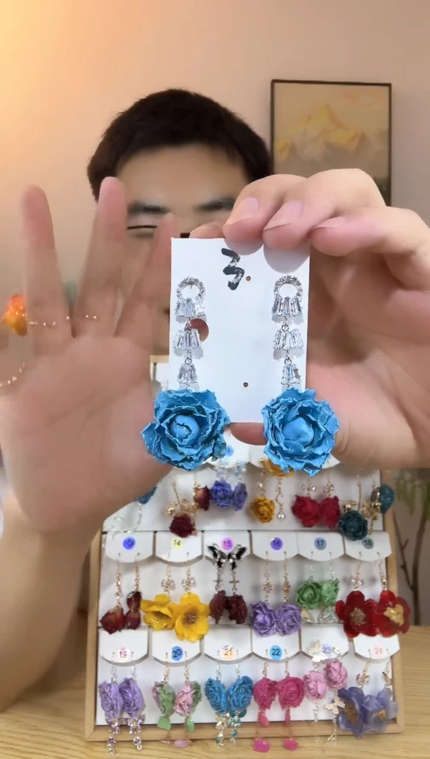 铁合金合金锆石天使蓝新款