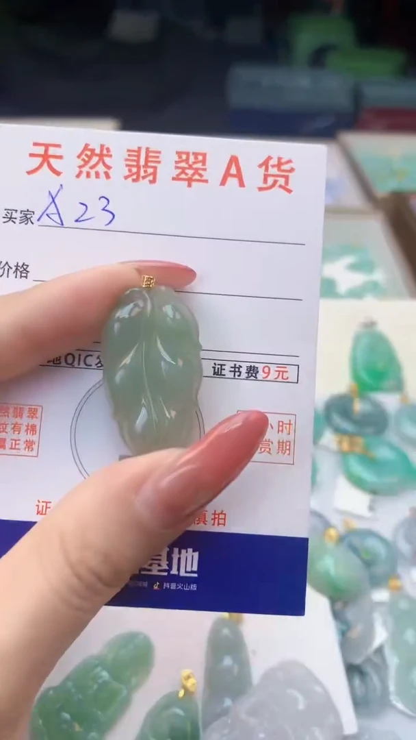 颈饰未镶嵌翡翠天然A货翡翠挂件