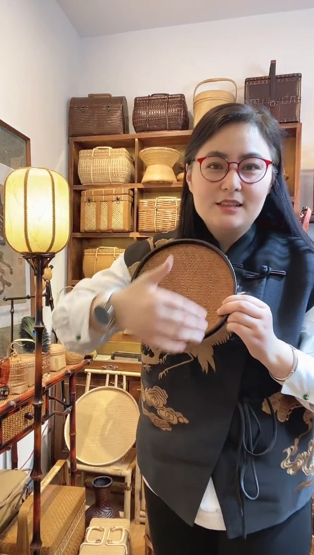 【闪购商品】手工竹编圆形干泡盘