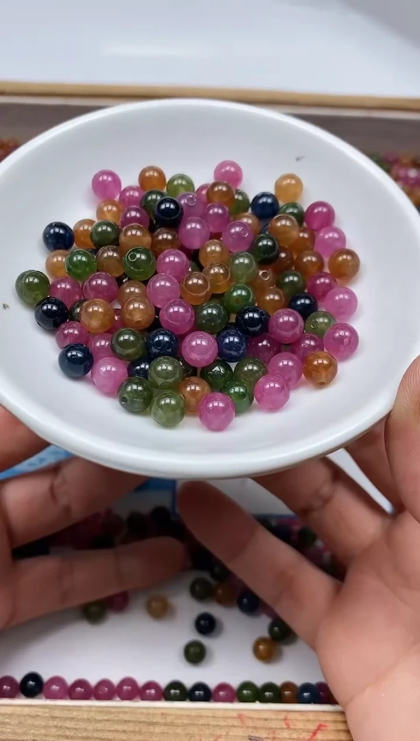 散珠未镶嵌碧玺C52 碧玺6mm30个9元