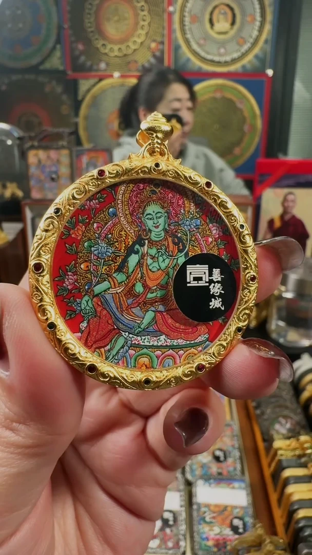 吊坠壹善缘城手绘唐绿度