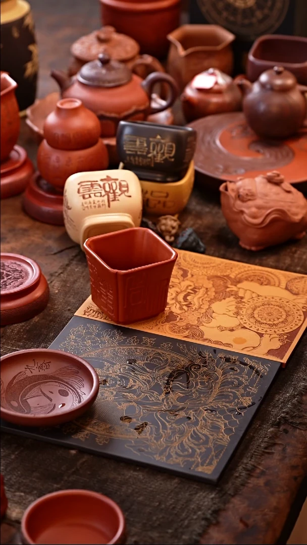 茶杯紫砂朱泥发财杯