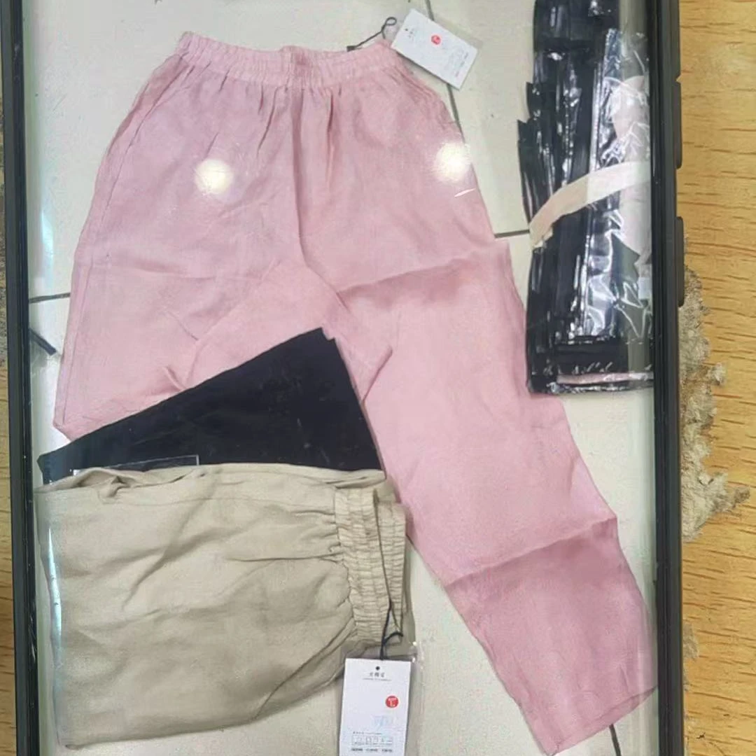 【一潮家】夏款新中式国风女士麻裤 93818-1