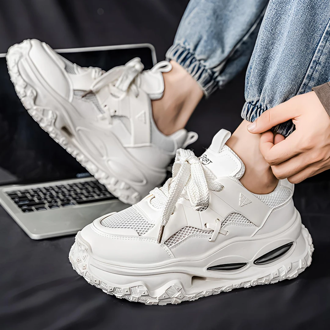 网面厚底增高老爹鞋2025秋季爆款男士运动鞋青少中年跑步鞋KL910