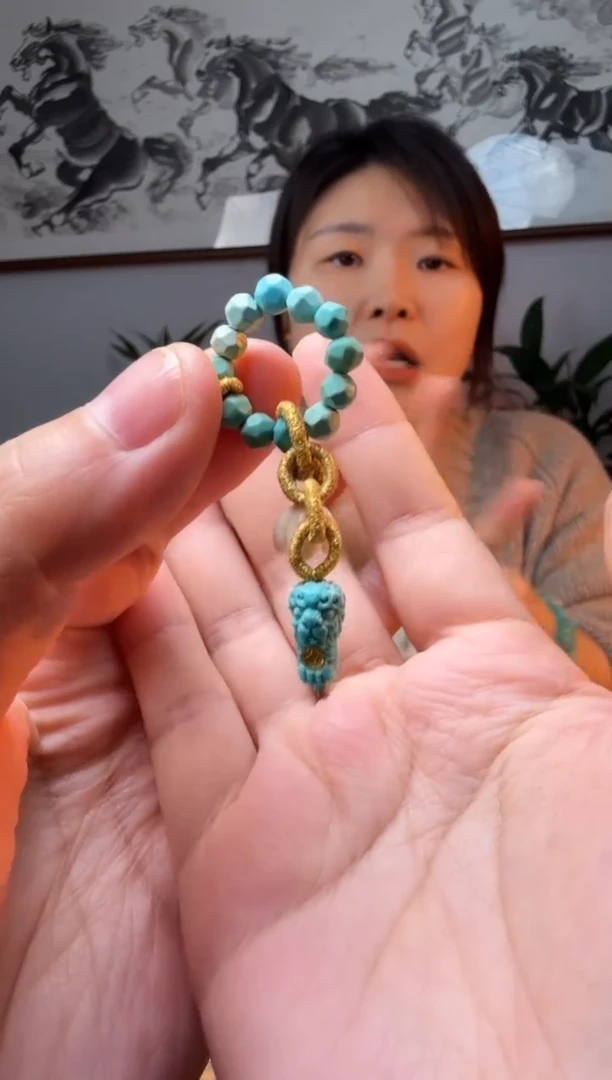 【闪购商品】绿松石提溜未镶嵌时尚百搭A1391