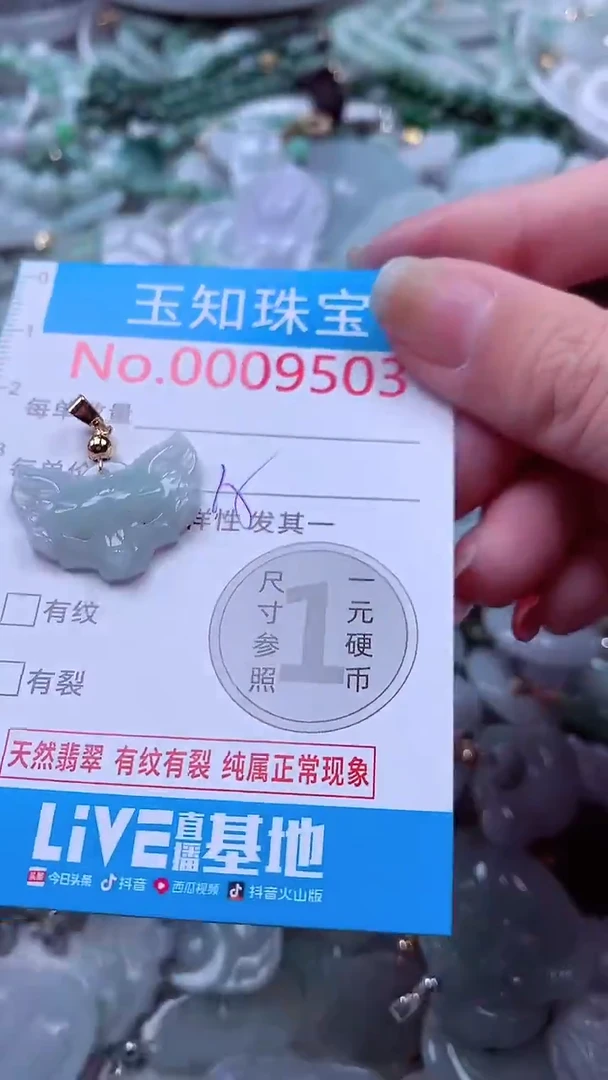 吊坠(不含链)未镶嵌翡翠9503