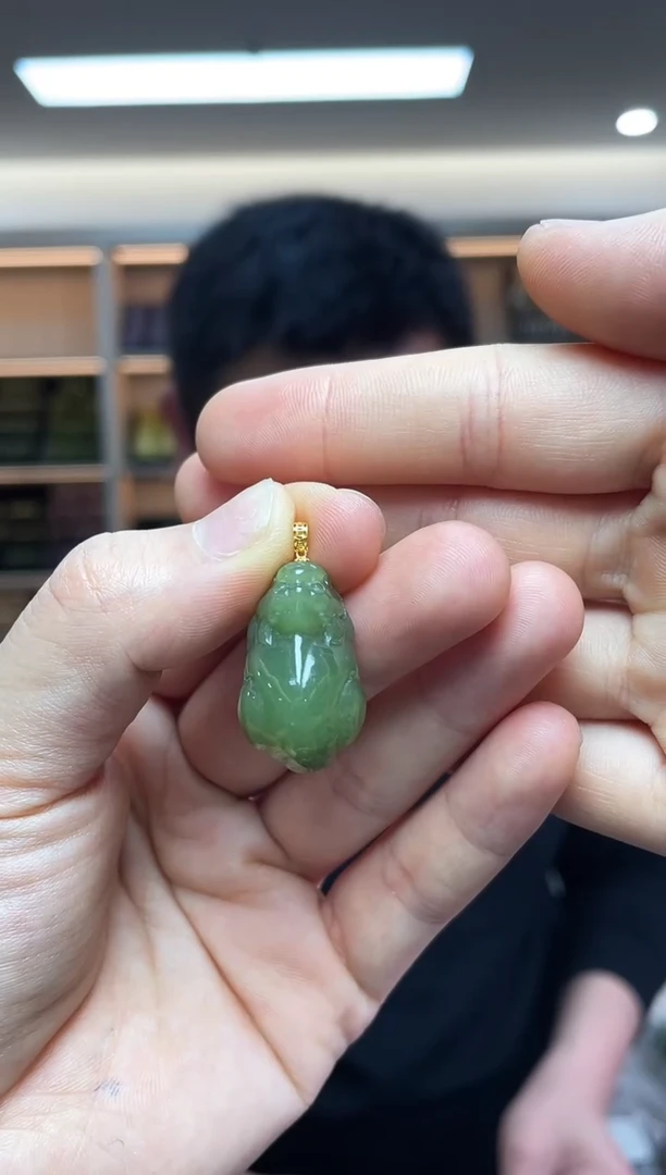 【闪购商品】和田玉·18K金镶嵌多样性发一件