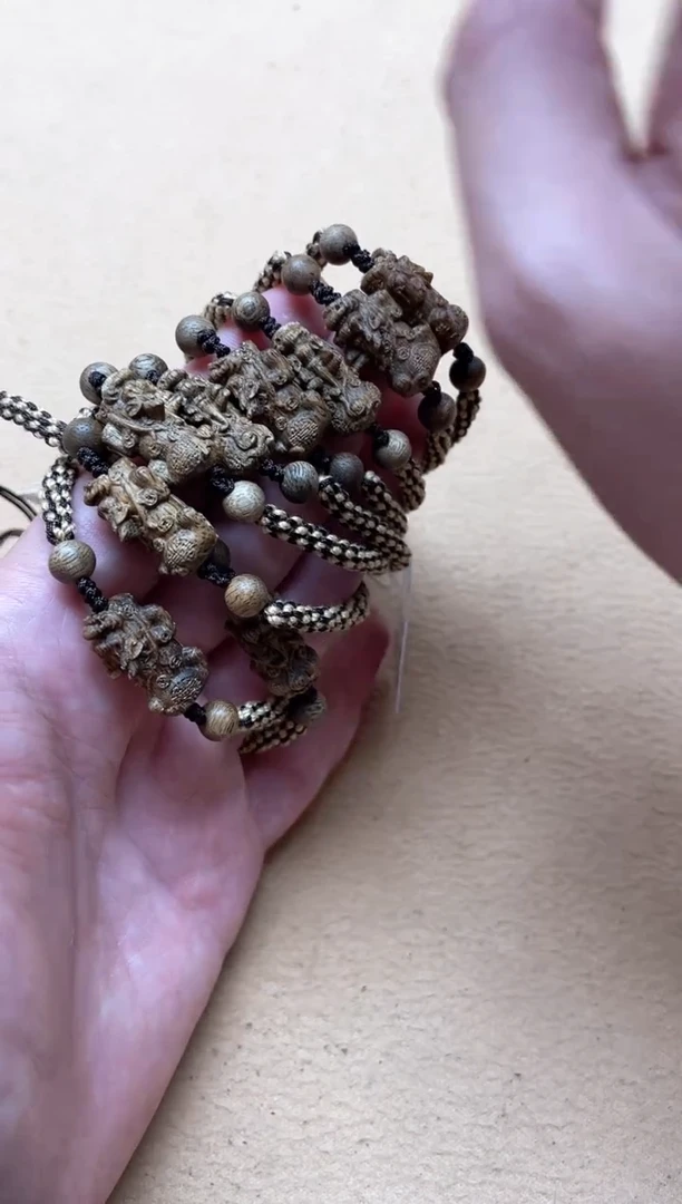 手串沉香沉香手链雕刻多样性发其一