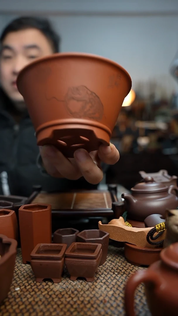 紫砂花盆長木軒精品紫砂