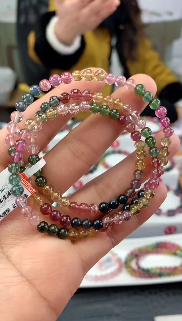 未镶嵌手串碧玺多样性发一条