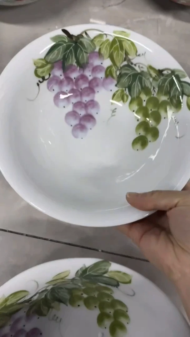 景德镇高温陶瓷食品级手绘釉中彩-汤碗