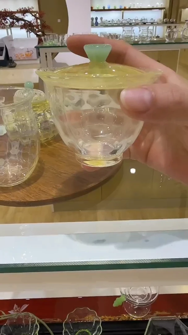 玉见熏银玲珑盖碗