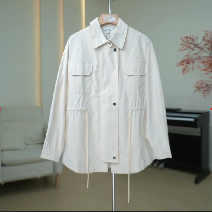 G627 潮流休闲抽绳收腰外套女 4A47