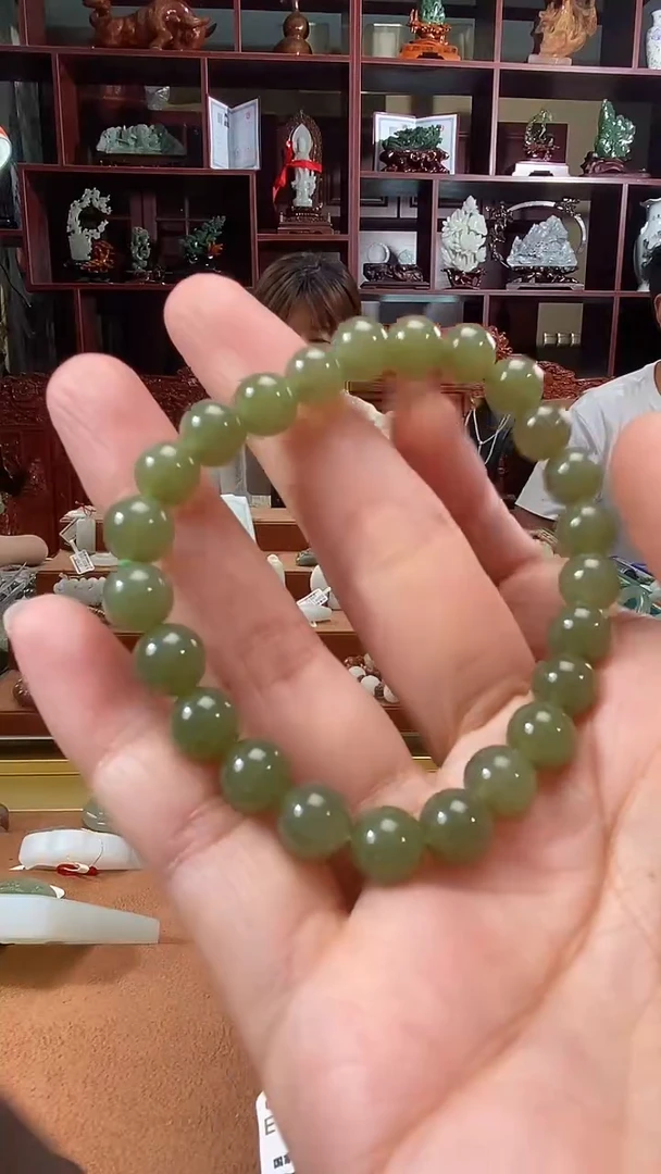 未镶嵌手链和田玉和田玉青海料手串8mm