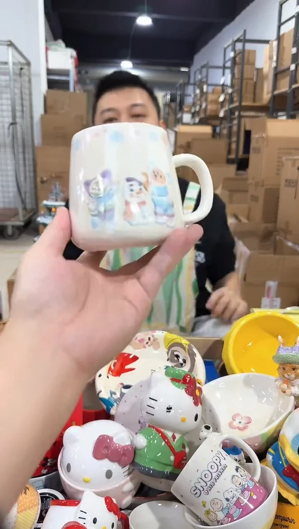 瓷片七宝大肚杯