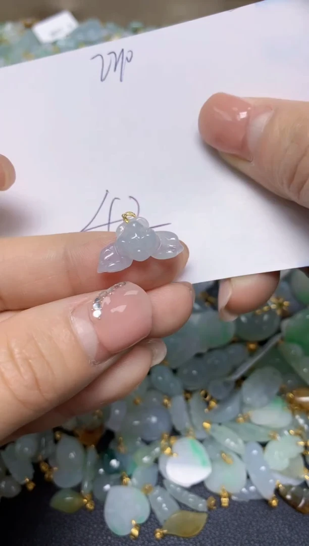 【闪购商品】翡翠挂件18K金镶嵌 天然翡翠A货