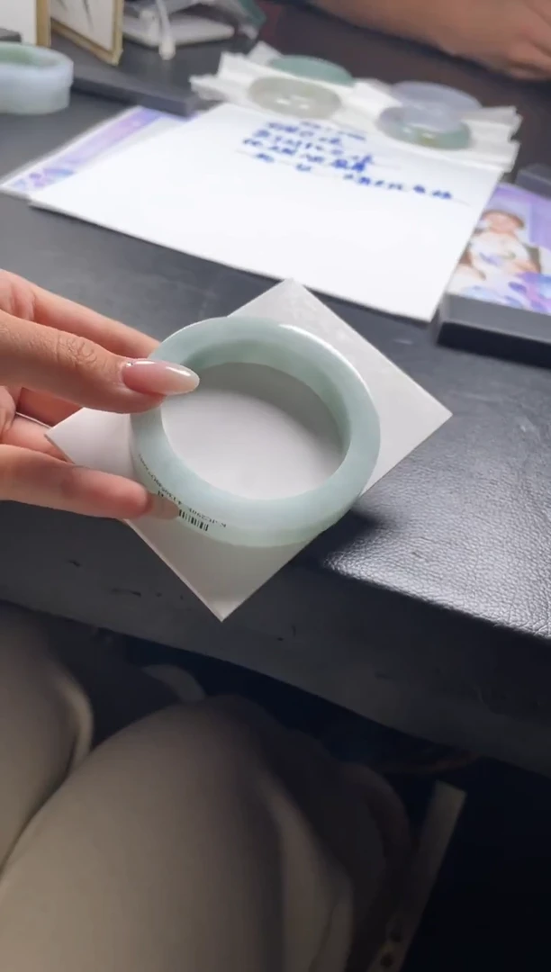 未镶嵌手镯定制翡翠冬**光定制手镯AJC1/DZS