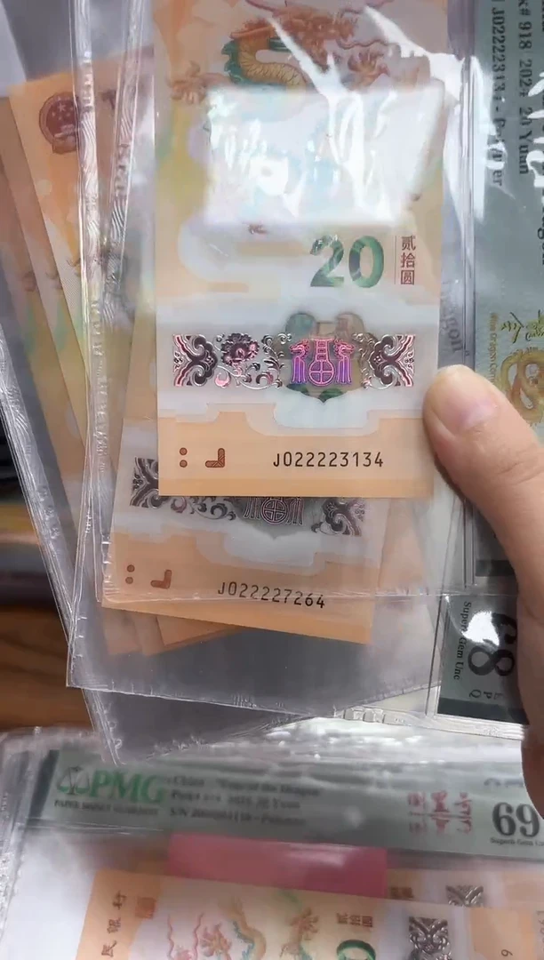 塑料24年龙钞九龙令J02222头（4）-PMG68