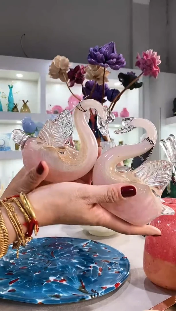 小*乖慕忆家手作琉璃花瓶一对