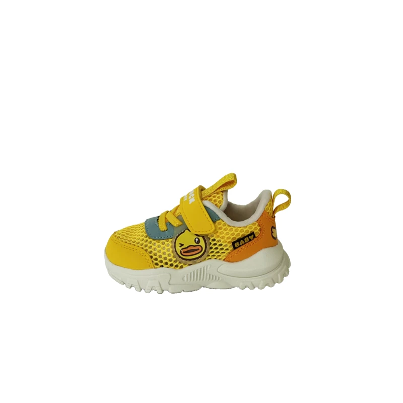 B.DUCK小黄鸭童鞋男童单网儿童运动鞋女童网面透气网眼夏季鞋子