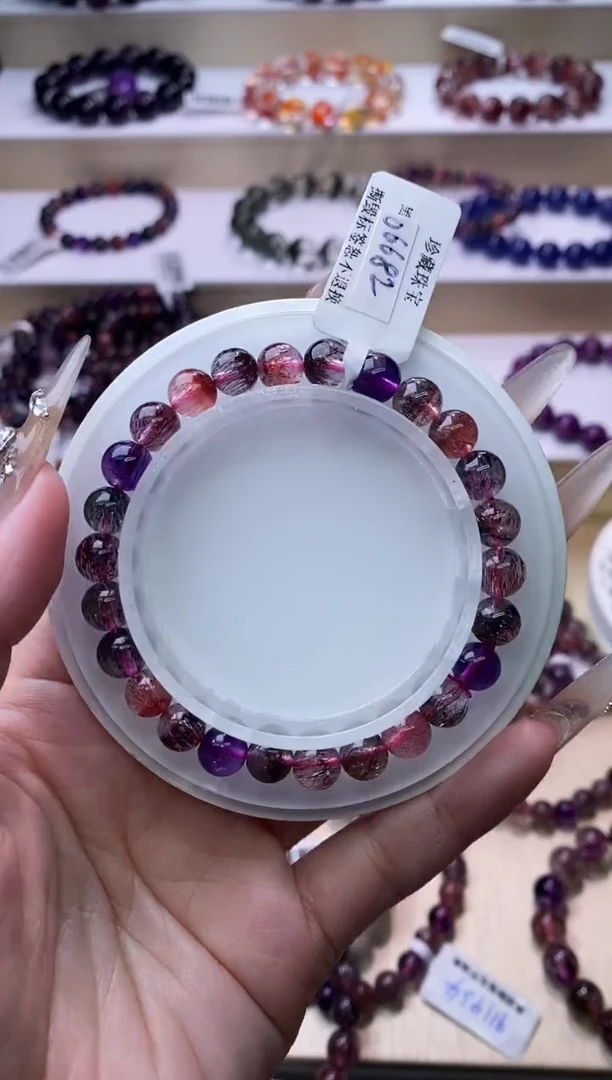 【闪购商品】水晶手链未镶嵌黑加仑超七单圈7m+