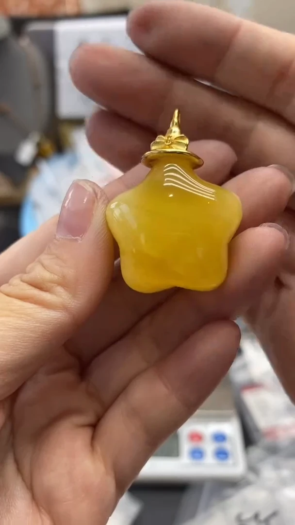 琥珀银S925镶嵌珠宝奇石2784