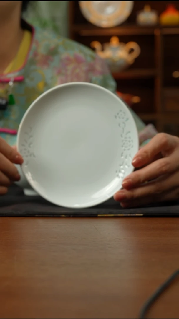 瓷片A001/6"云上浅盘（宝石青/青玲珑/弄影）