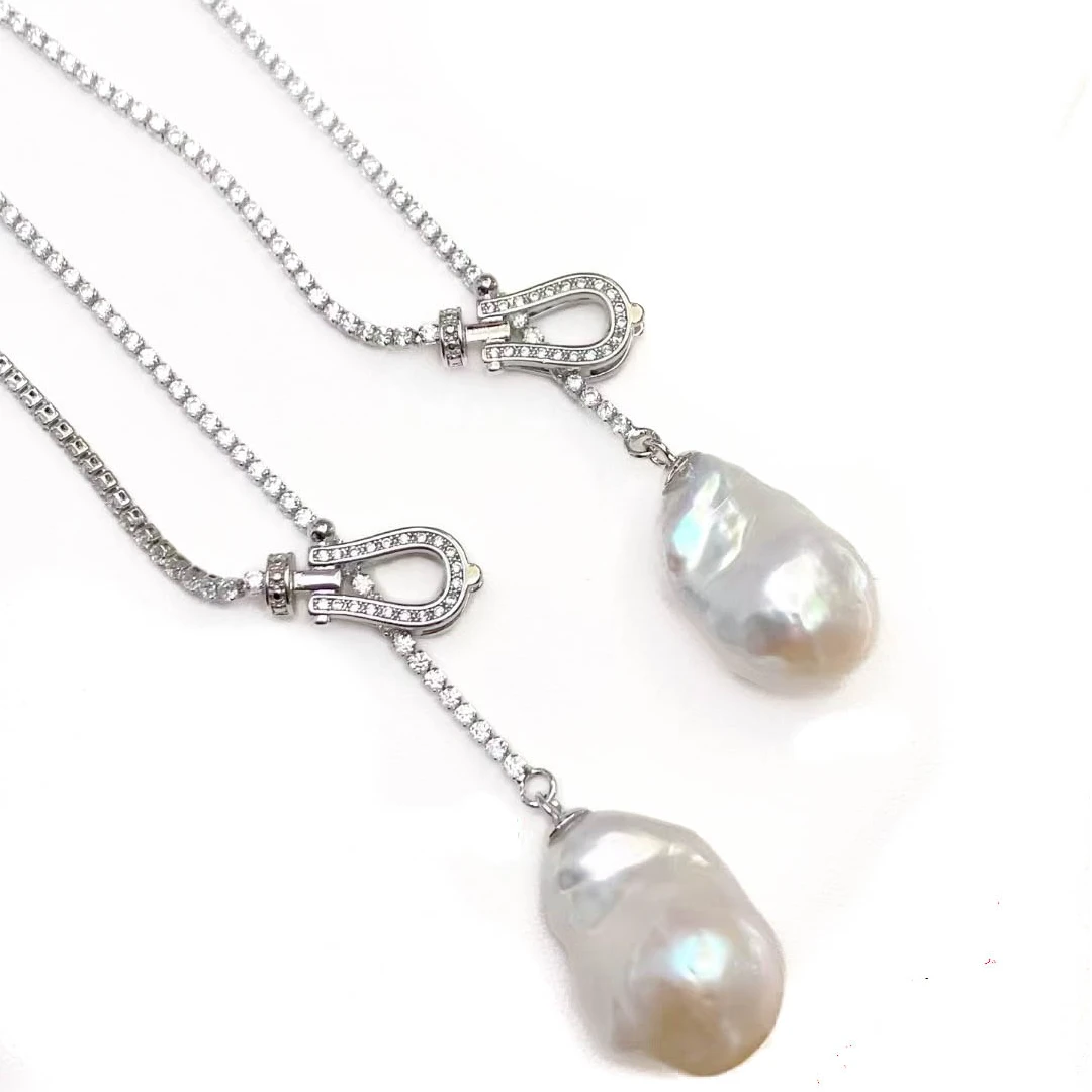 【大D】马蹄扣巴洛克项链/16×30MM（多样性发一）