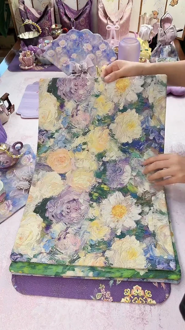 47紫色油画风茶席