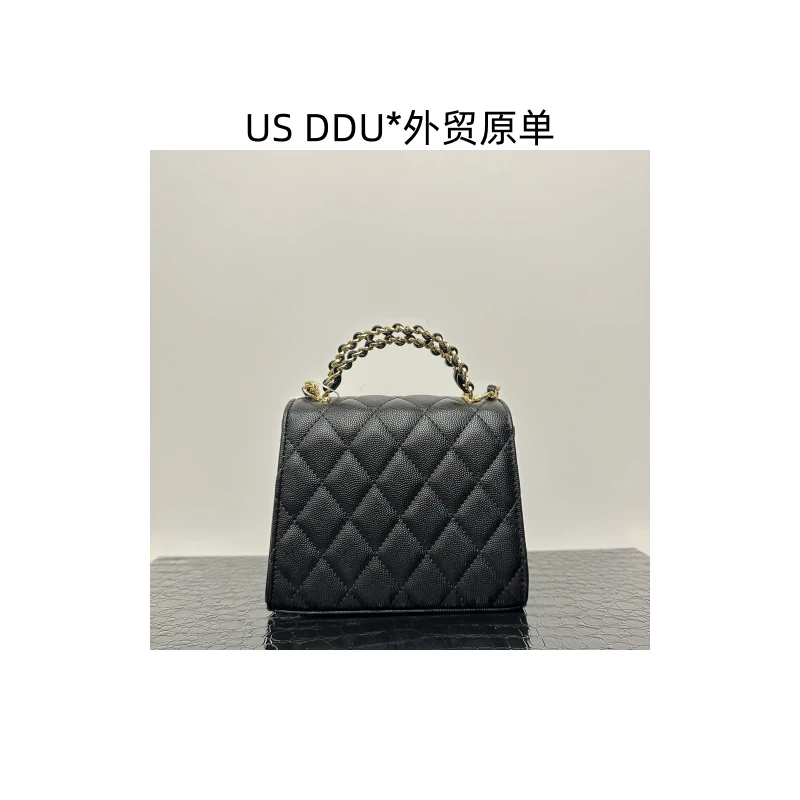 A88 黑色交叉手柄憨豆时尚百搭手提单肩包L241152/M003