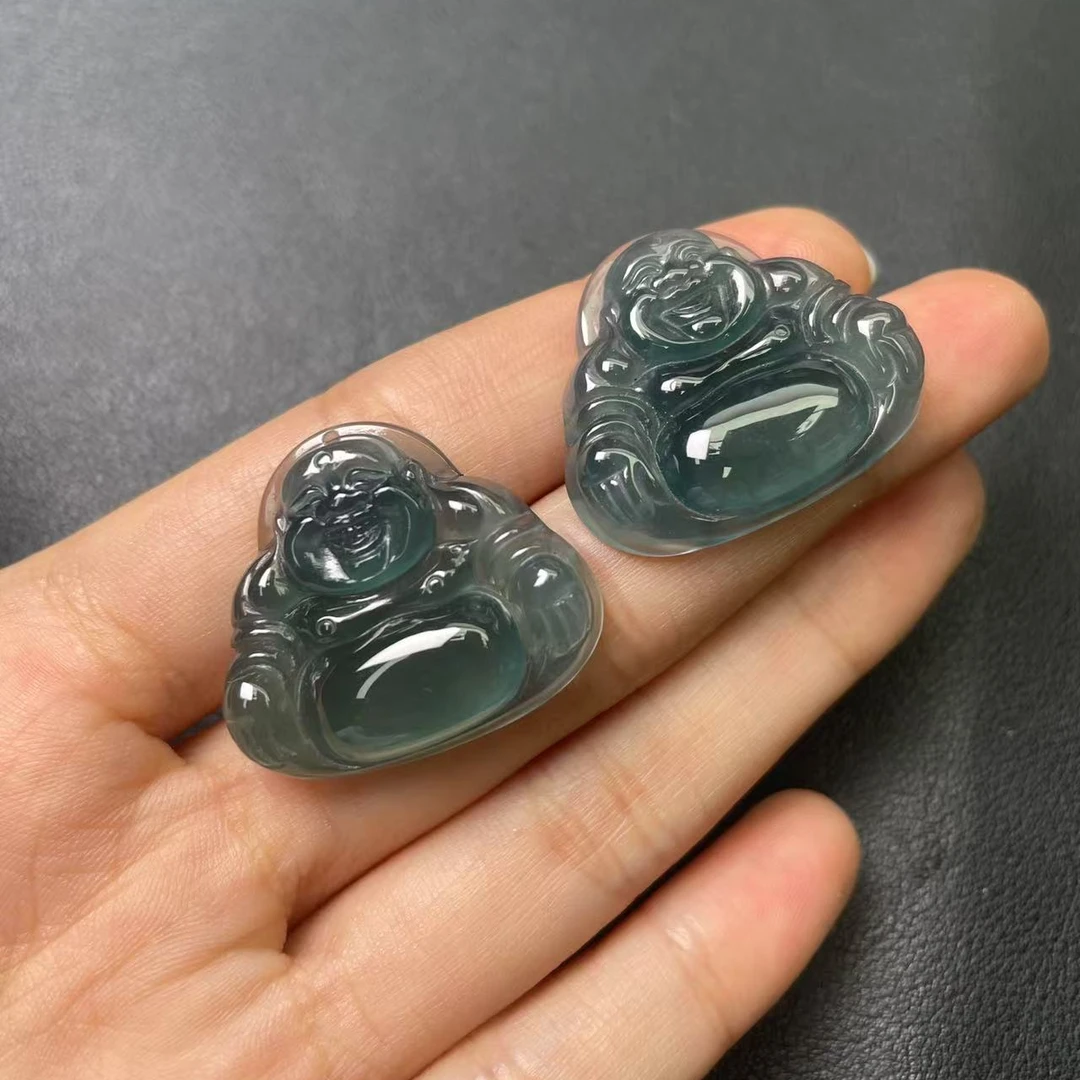 【玉经纶】506837/Q29-天然A货翡翠佛公吊坠-多样性发其一