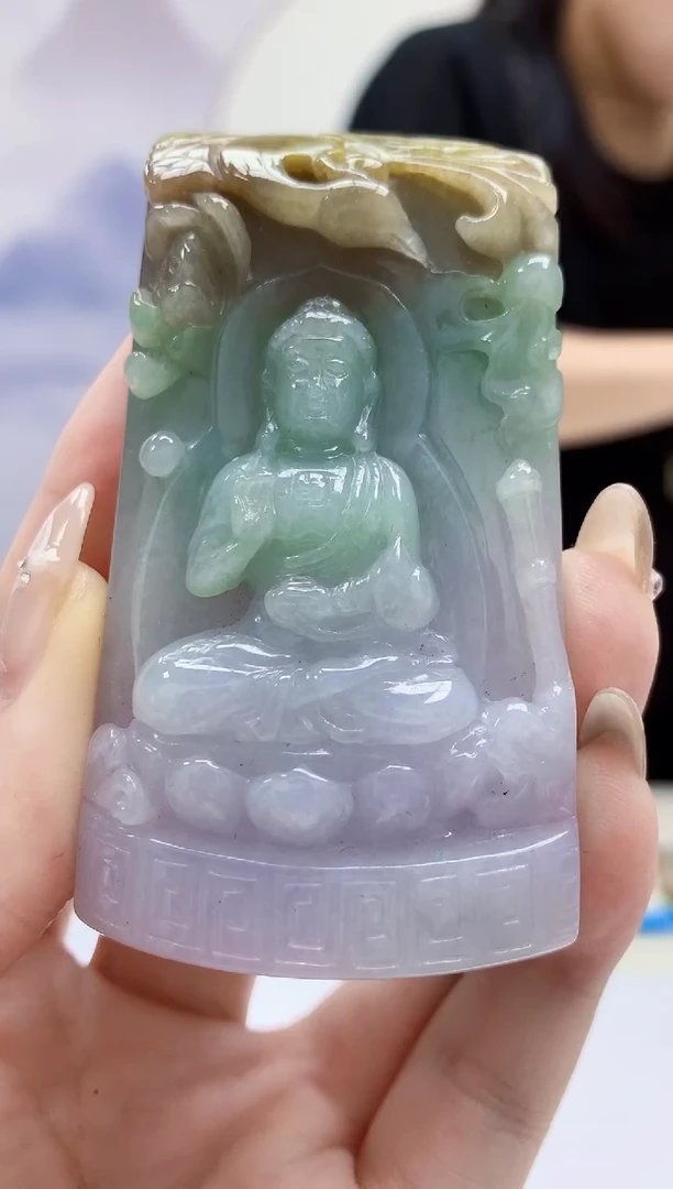 定制翡翠未镶嵌4902jw-毛货挂件65