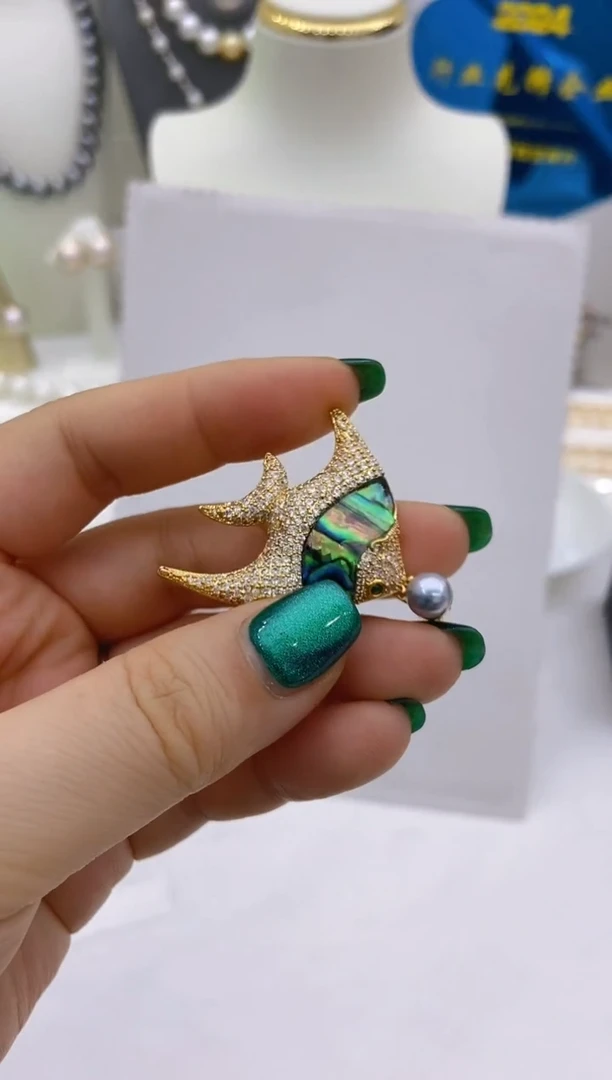 【闪购商品】海水珍珠胸针未镶嵌14 6-7mm