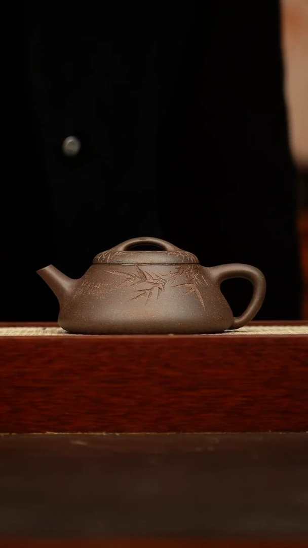 茶壶紫砂影瓢 150cc 原矿底槽青