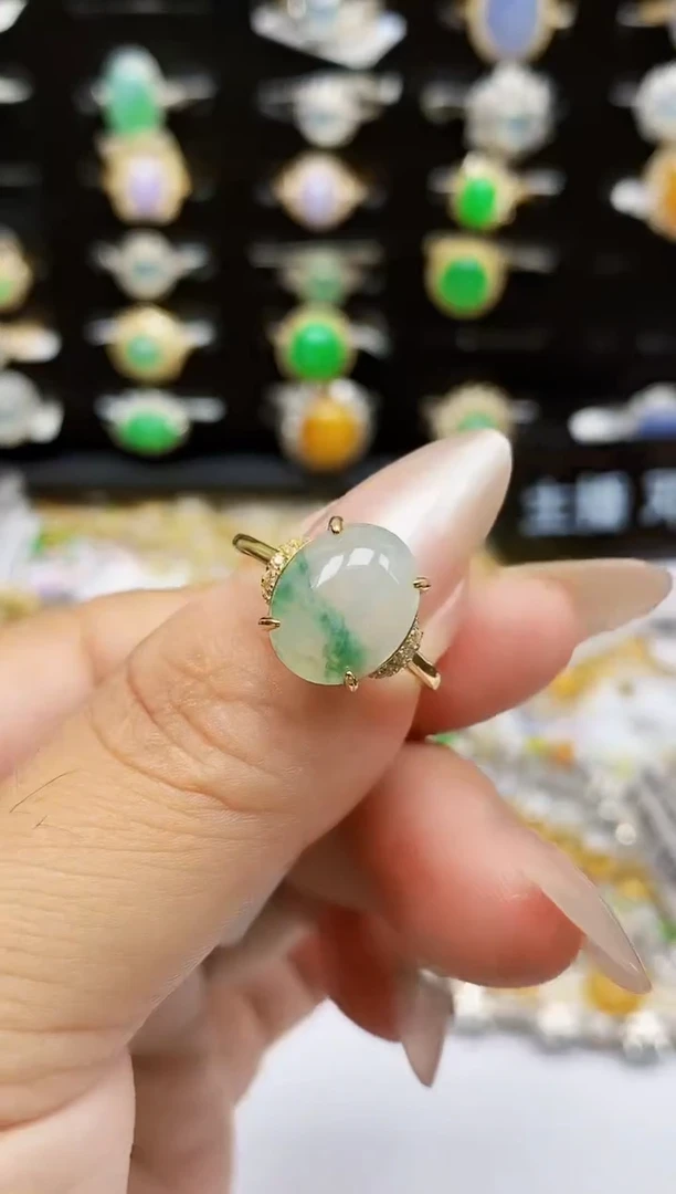 银S925镶嵌戒指翡翠0519